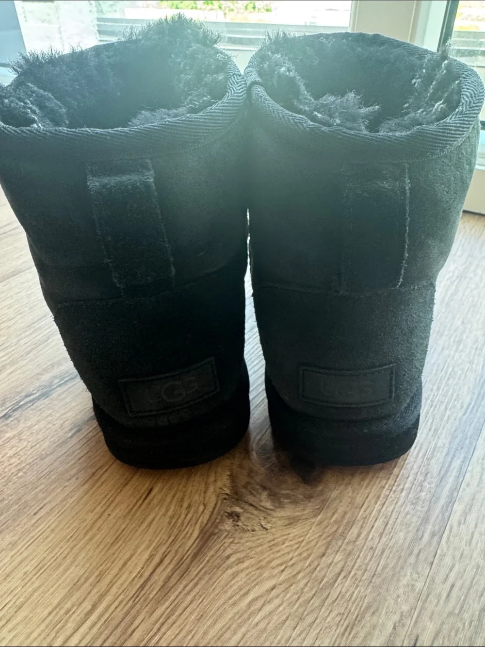UGG Classic Short Black Shearling Lined Boots